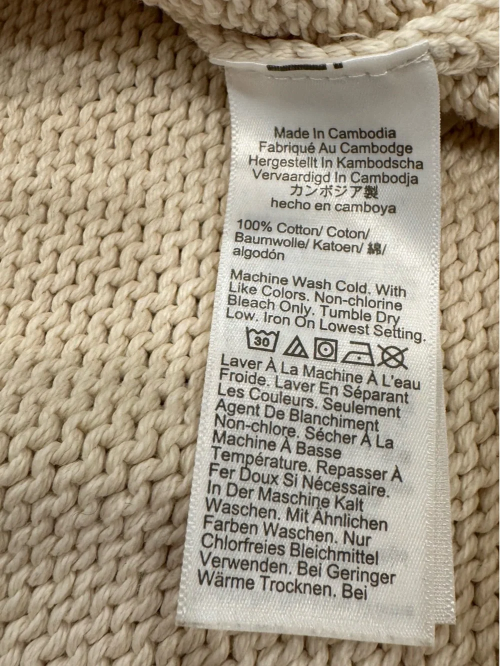 J. Crew Cream Knit Rollneck Cotton Sweater Size XXS - Picture 4 of 4